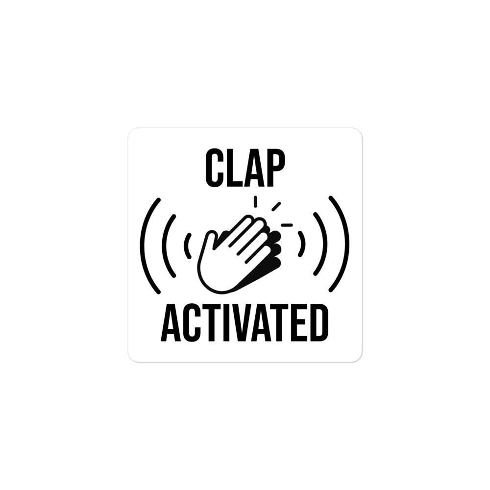 Clap Activated Sticker Decal Vinyl Prank Durable Joke Fast Post Phrase Clap Activated Sticker Decal Vinyl Prank Durable Joke Fast Post Phrase