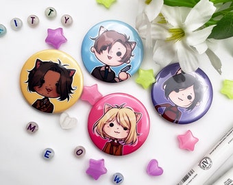 Resident Evil 4 Remake Chibi 1.5" Pinback Buttons