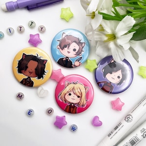 Resident Evil 4 Remake Chibi 1.5" Pinback Buttons