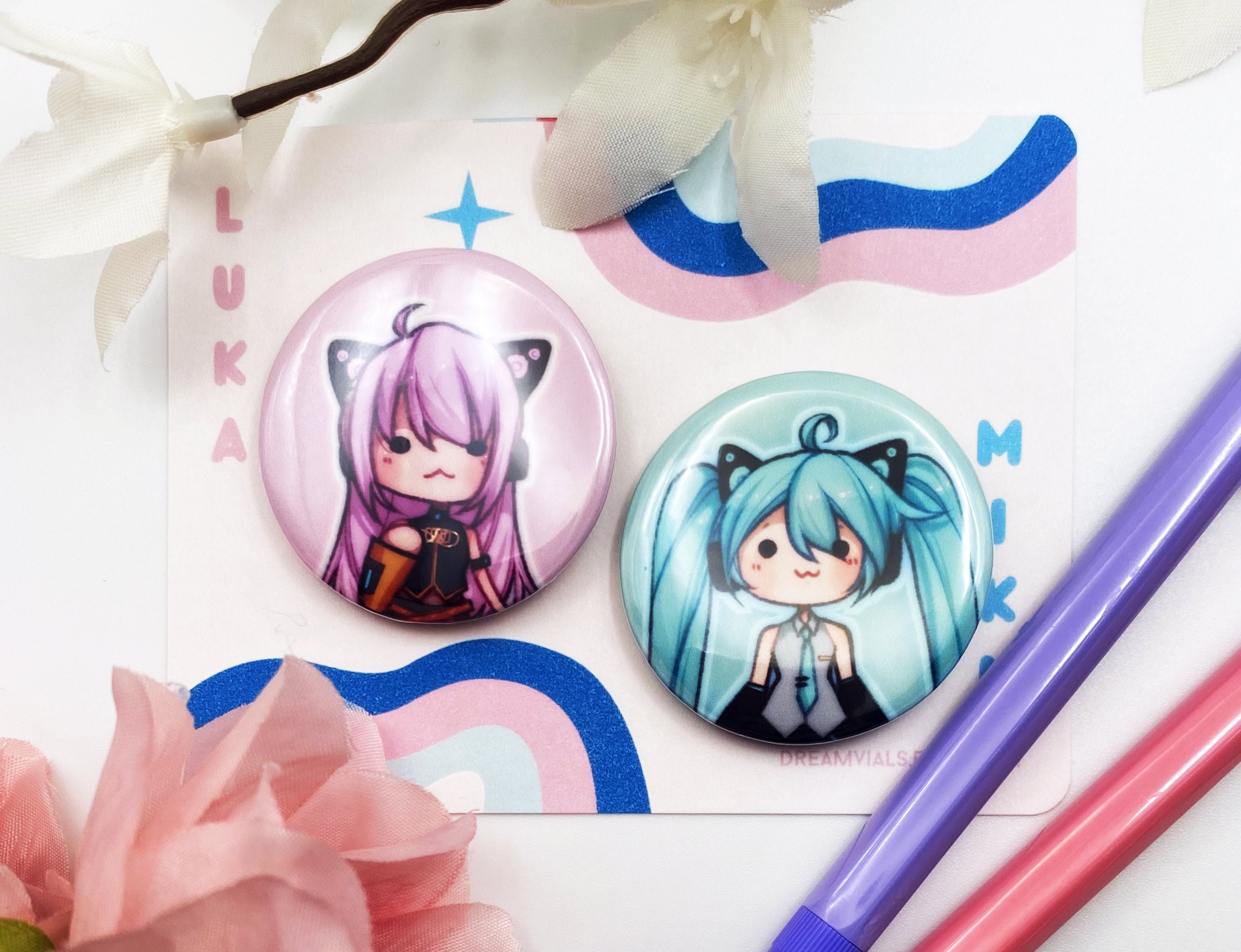 Hatsune Miku Pins Set - Etsy