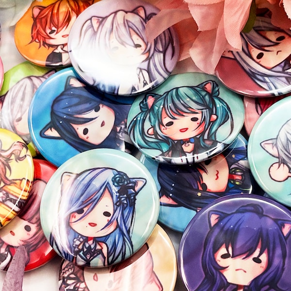 Project Sekai: Colorful Stage Chibi 1.5" Pinback Buttons