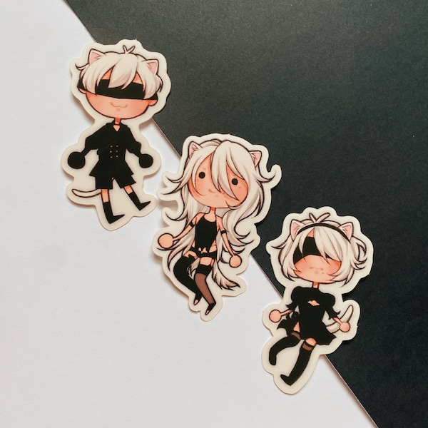 NieR: Automata Neko 3” Stickers 9S 2B A2