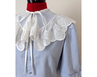 Vintage Alain Figaret blusa ajustada reciclada con espalda atada de los años 90