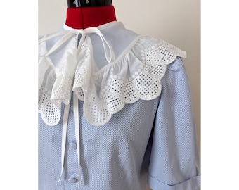 Blouse vintage Alain Figaret upcyclé cintrée dos noué années 90s