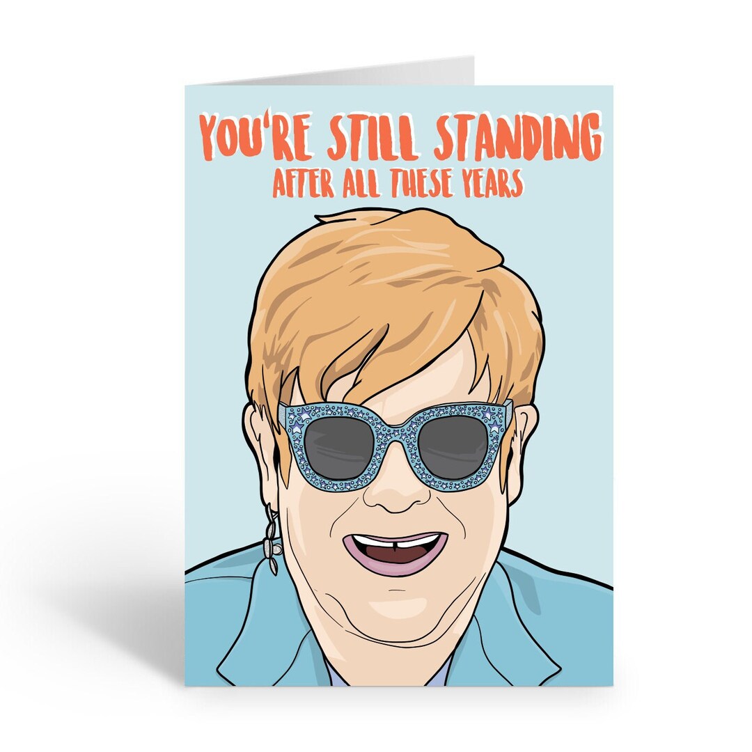 Elton John Birthday Card A6 Greeting Card - Etsy