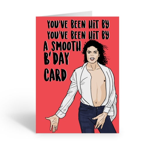 Michael Jackson Greeting Card Michael Jackson Birthday Etsy UK