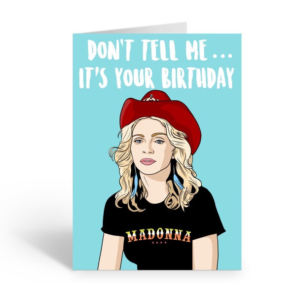 Madonna Birthday Card - Etsy