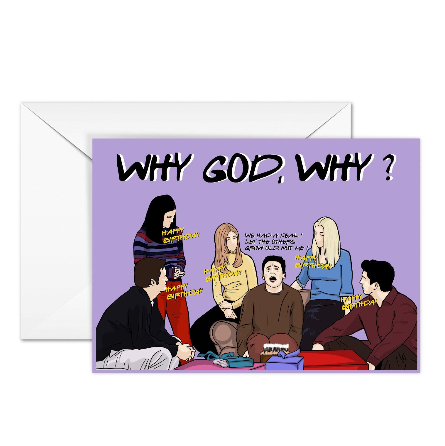Friends joey 30 yo why god why birthday a6 etsy australia