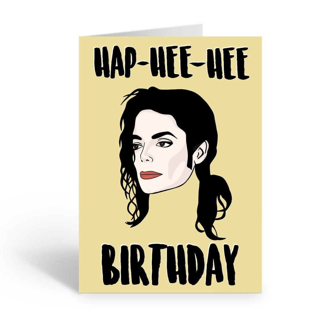 Michael Jackson Birthday Card, Thriller, A6 Greeting Card - Etsy
