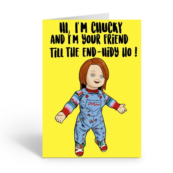Chucky Doll Friendship Card Childs Play A6 Greeting pic