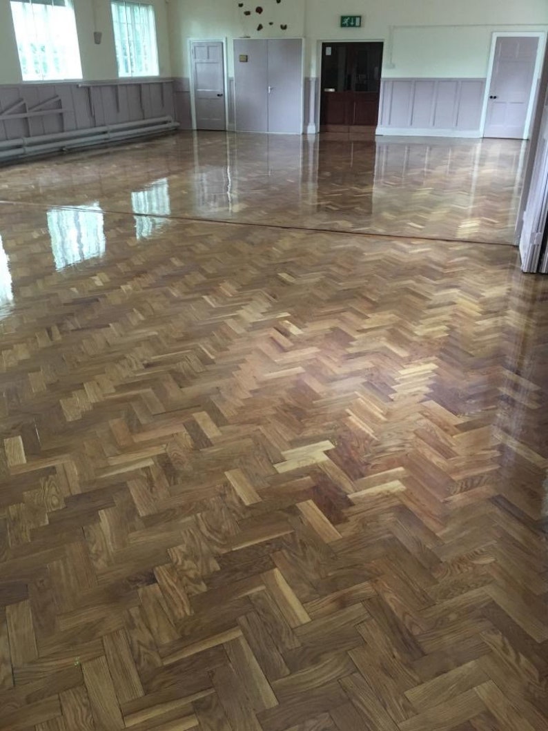 Reclaimed Oak Wood Block Parquet Flooring Bitumen Removed Etsy UK