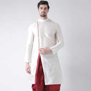 Indian Traditional Dhoti Kurta Dress Men Partywear Designer Kurta Pajama Wedding Marriage Ceremony Festival Wear 2 pcs set image 1