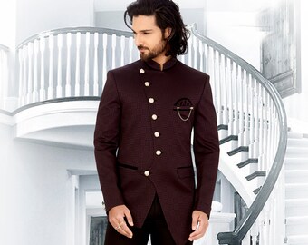 Smartfashions New Stylish Ethnic Designer Partywear Bandhgala Jodhpuri Suit for Men.