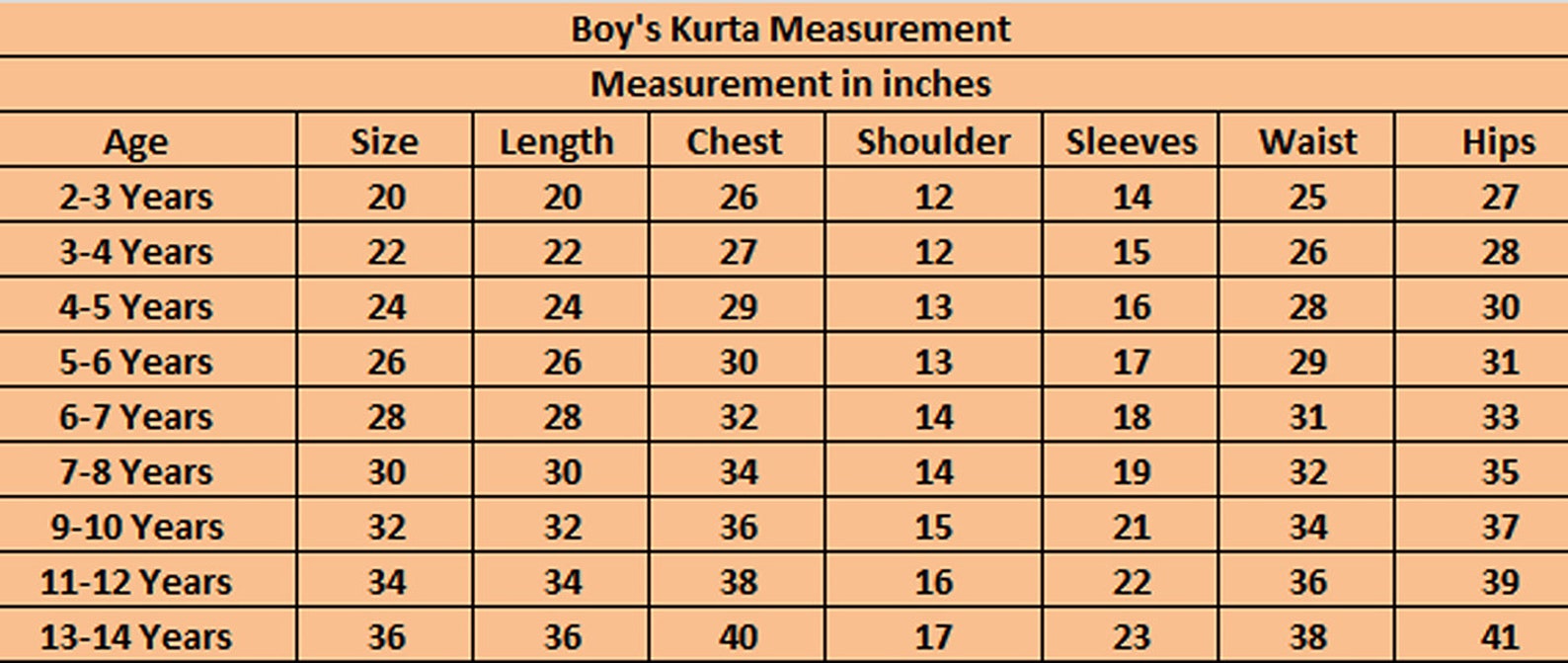 Indian Kids Kurta Pajama Traditional Dressethnic for New Born Etsy Size Chart For Kids Kurta