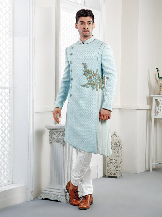Men Indian Kurta Sherwani 2pc Suit Worldwide Post 