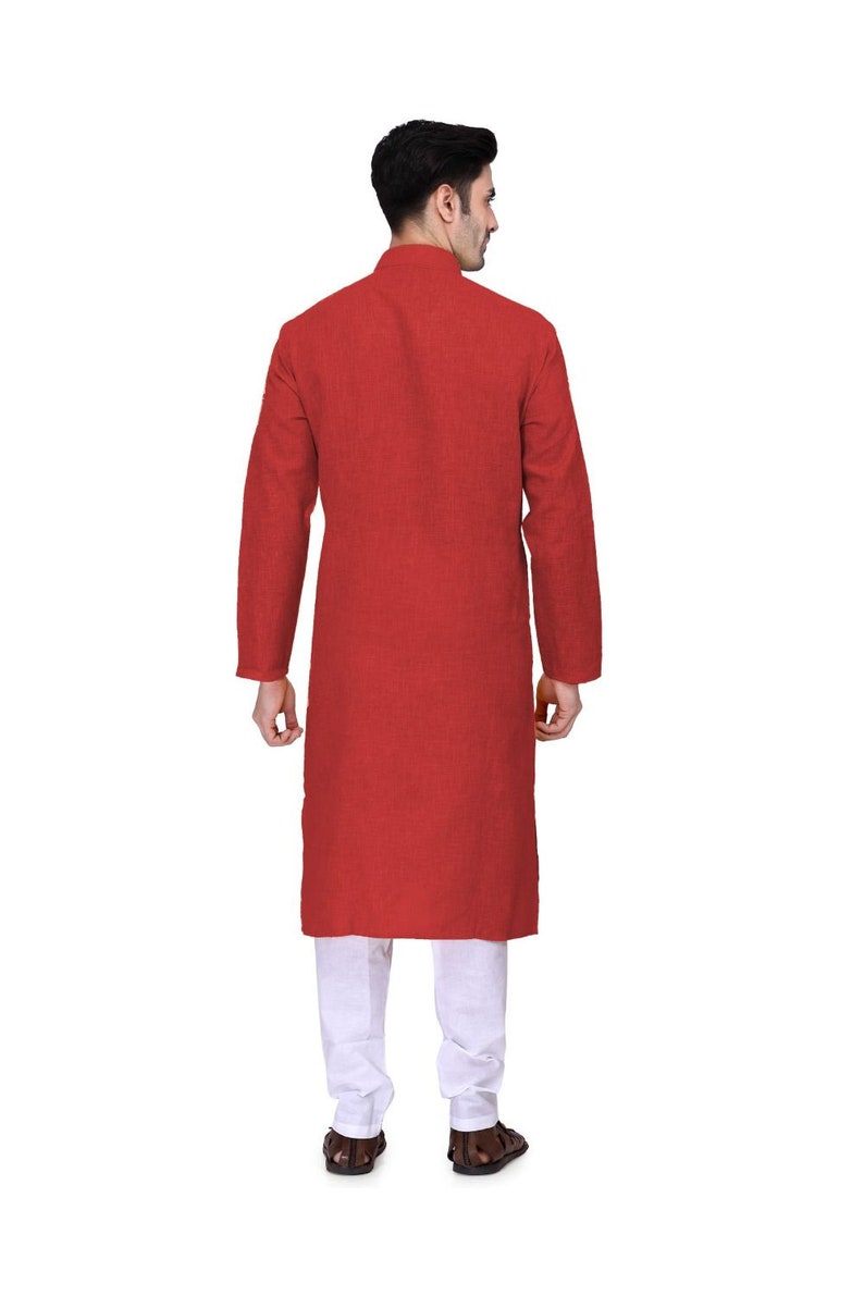Red Casual Kurta Pajama for men plus size available