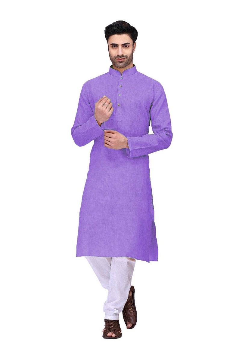 Indian plain kurta pajama for men partywear designer traditional dress wedding marriage ceremony festival wear 2 pcs set