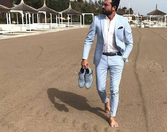 Mens summer wedding best sale suits