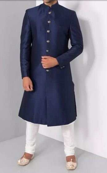 Indian Sherwani Jacket Coat Blazer Blue Wedding Jodhpuri Suit - Etsy