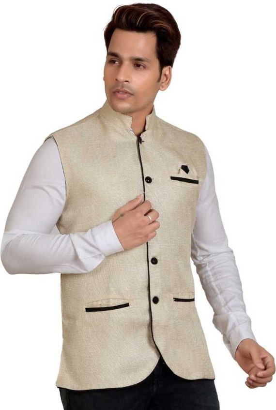 Indian Traditional Waist Coat Jacket Blazer Jodhapuri Designer