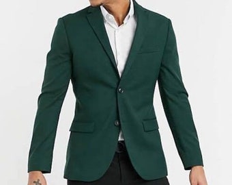 Männer Anzüge Grün Zweireihiger Blazer 2 Stück Formelle Mode Hochzeitsanzug Bräutigam Tragen Slim Fit Party Wear Herren Sommeranzug