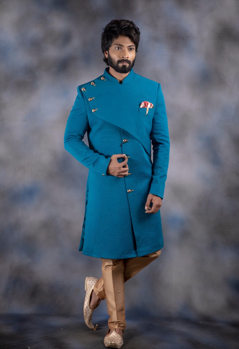 indo western sherwani pattern