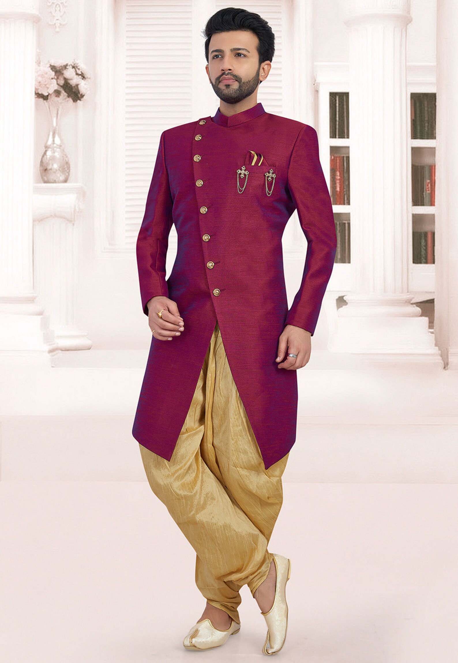 Indian Jodhpuri Indo Western Suit for Men Boys Achkan Designer | Etsy