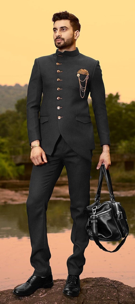 Ethnic Indian Designer Kurta Sherwani for Men's 2pc Suit Worldwide Postage 