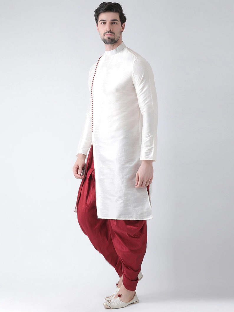 Indian Traditional Dhoti Kurta Dress Men Partywear Designer Kurta Pajama Wedding Marriage Ceremony Festival Wear 2 pcs set image 2