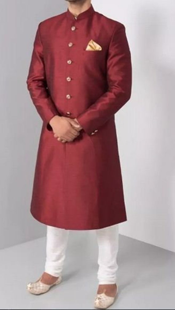 red jodhpuri suit