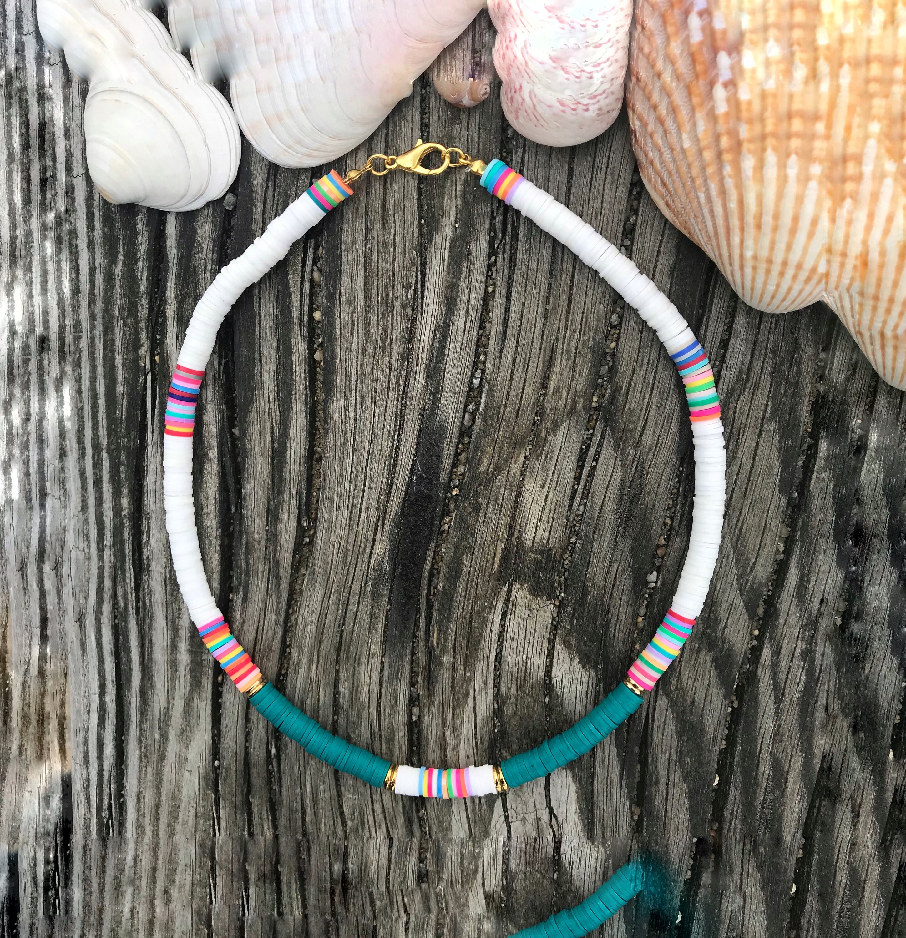 Heishi Surfer Necklace - Etsy Australia