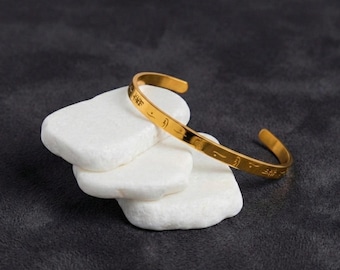 Pulsera Usui Reiki, chapada en oro rosa o plata de 18 quilates, con símbolos curativos Cho Ku Rei, joyería ajustable de acero inoxidable para la energía de los chakras.
