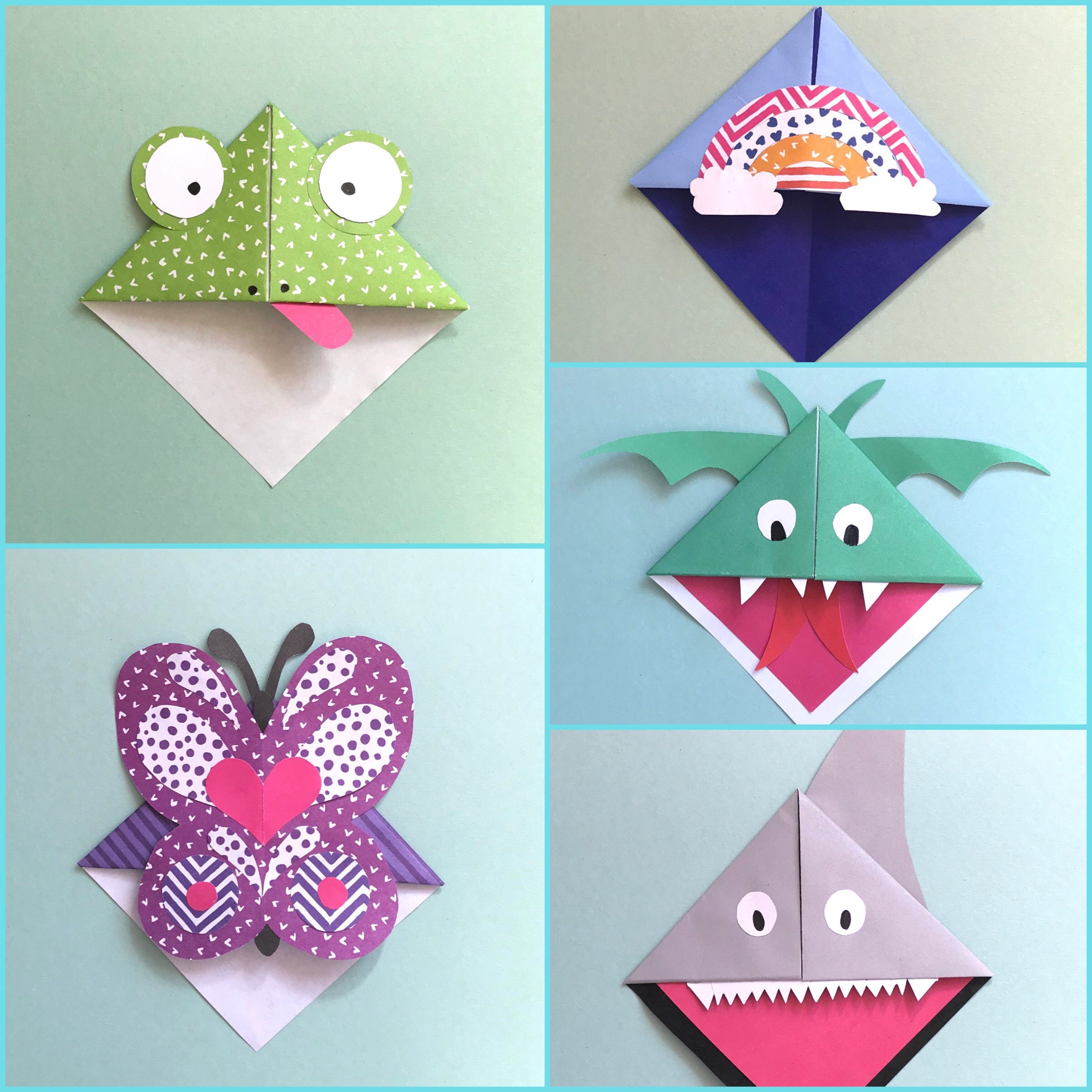 Origami craft kit for children origami bookmarks unicorn | Etsy