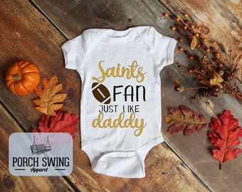 New Orleans Saints Watching With Daddy Football Kids Toddler T-Shirt