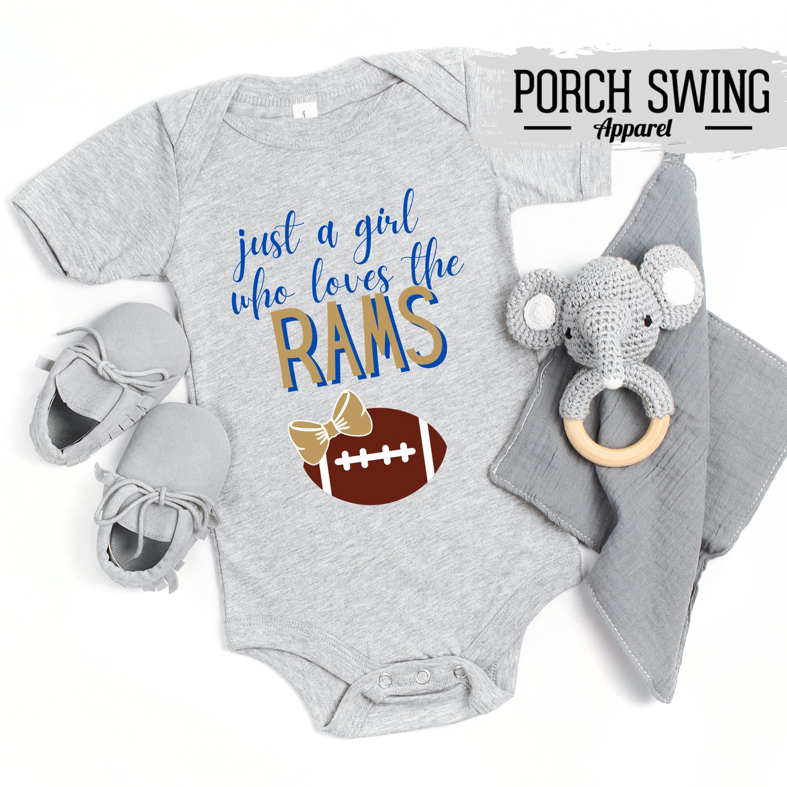Just a Girl Who Loves Her Rams Onesie® Los Angeles Rams | Etsy