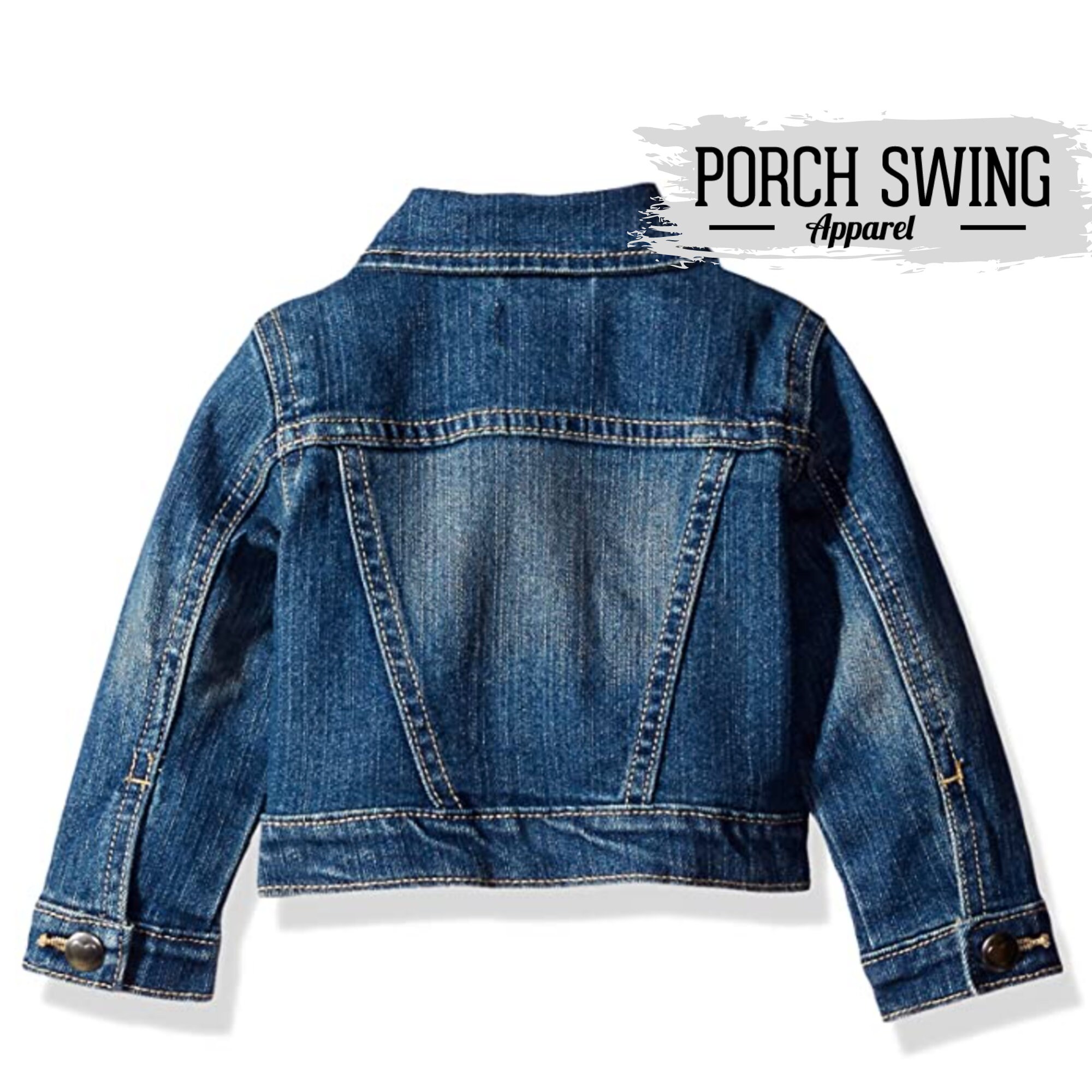 Personalized Denim Jacket Baby Flower 
