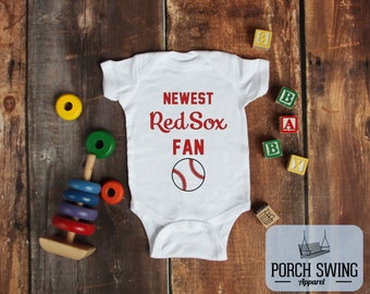 Newest Redsox Fan Onesies®:Personalized.Infant Graphic Onesies®.New Baby.Baseball.Baby Shower Gift.Baby Gift