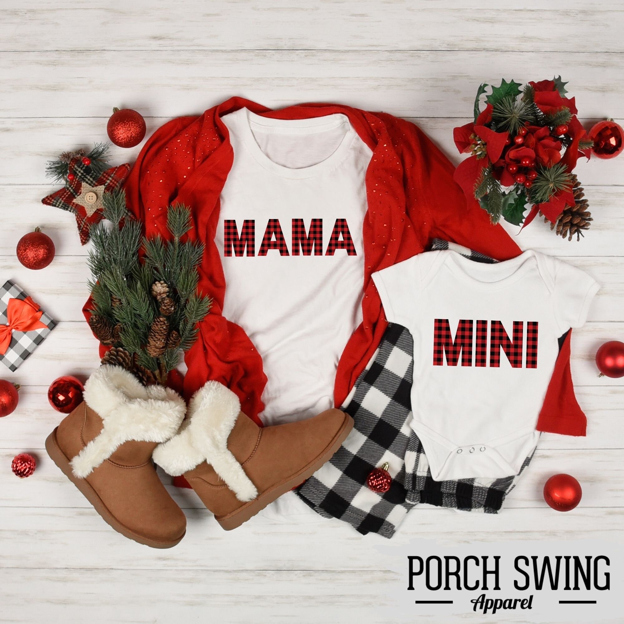 Mommy and Me Christmas Shirts Mama Mini 