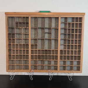 Original Typecase Drawer Letter Press Printing Tray Wooden Drawer Display Shelf Storage Case, c.1950s