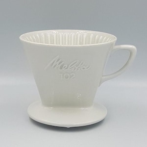 Melitta Swiss Langenthal Embossed Coffee Pour Over Filter 102 (Three Holed), 1960s