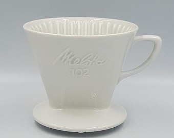 Melitta Swiss Langenthal Embossed Coffee Pour Over Filter 102 (Three Holed), 1960s