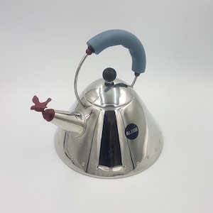 Alessi &quot;Bird&quot; Stovetop Water Kettle 9093 - Designed By Michael Graves, c.1980s