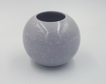 ヴィンテージ東ドイツ製陶器花瓶、ピンクと紫の斑点模様、1960年代頃
