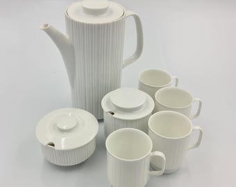 Rosenthal 'Variation' porseleinen koffiepot, suikerpot of espressokopje van Tapio Wirkkala, ca. 1960s