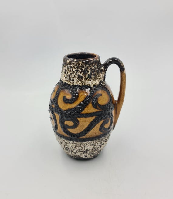 Vintage Fat Lava Ceramic Vase, West German Pottery, 60s - Retro