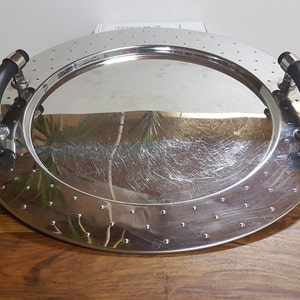 Alessi Tablett MG09 Designed by Michael Graves and Made in Italy - Stainless Steel, Vintage