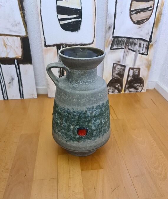 Vintage Dümler and Breiden Fat Lava Floor Vase, West-german