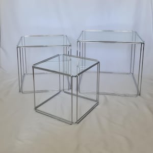 Vintage Max Sauze Isocele Nesting Tables, Set of Three, 1970s