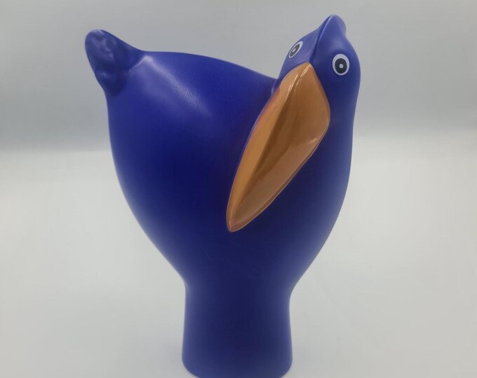 Arabia Finland Kaisa Tukaani Blue Ceramic Bird Figurine By Howard Smith 