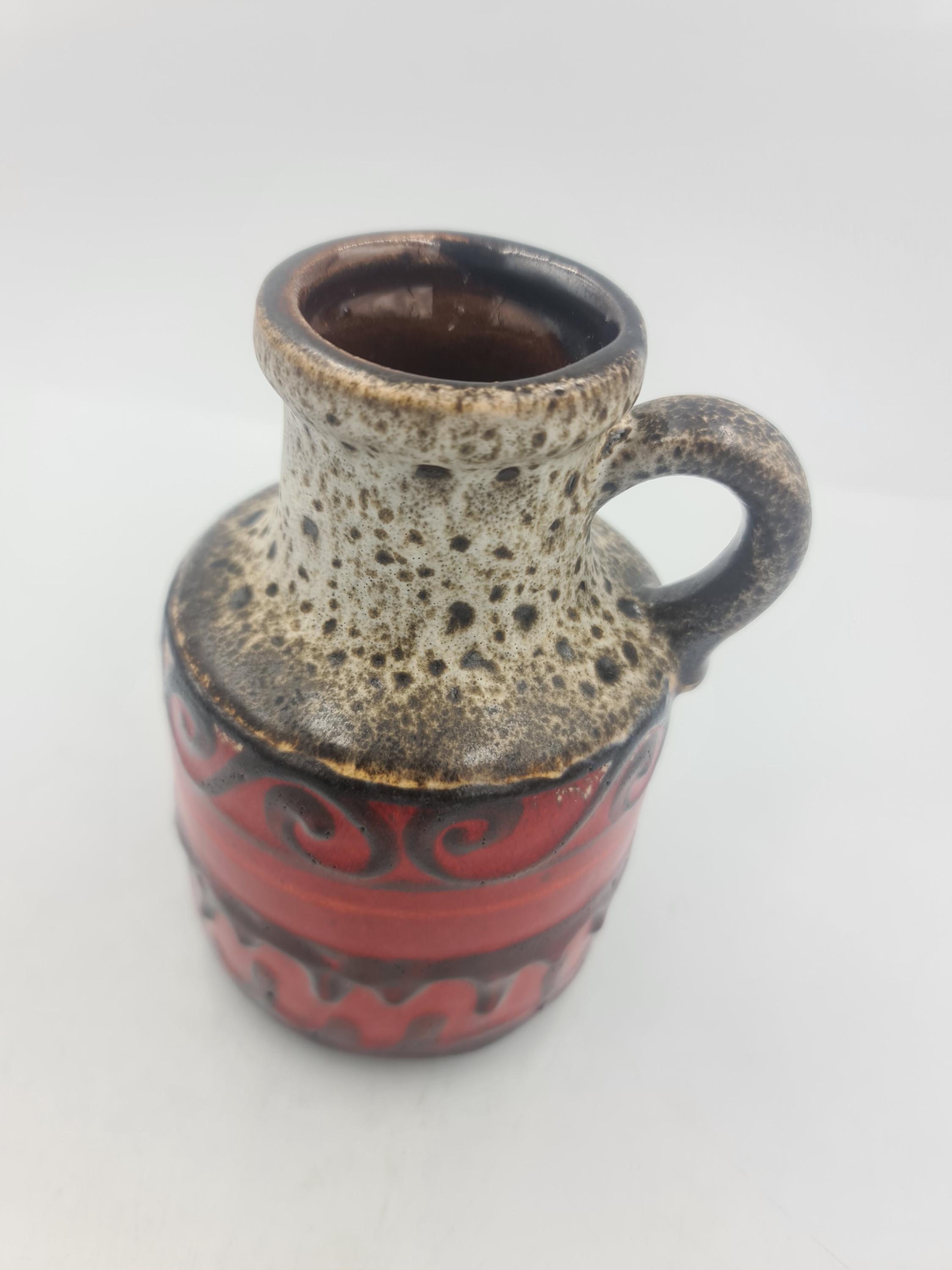 西ドイツ製ヴィンテージ陶器花瓶「ファット・ラヴァ」、Scheurich作